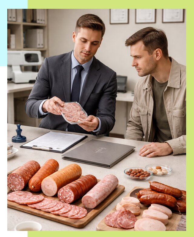 Сертификация колбасных изделий в Ейске от 7730 р. | Алешин-Еск