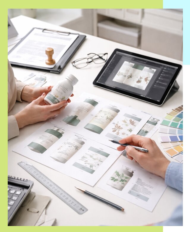 Профессиональная разработка дизайна и текста этикетки продукции в Ейске