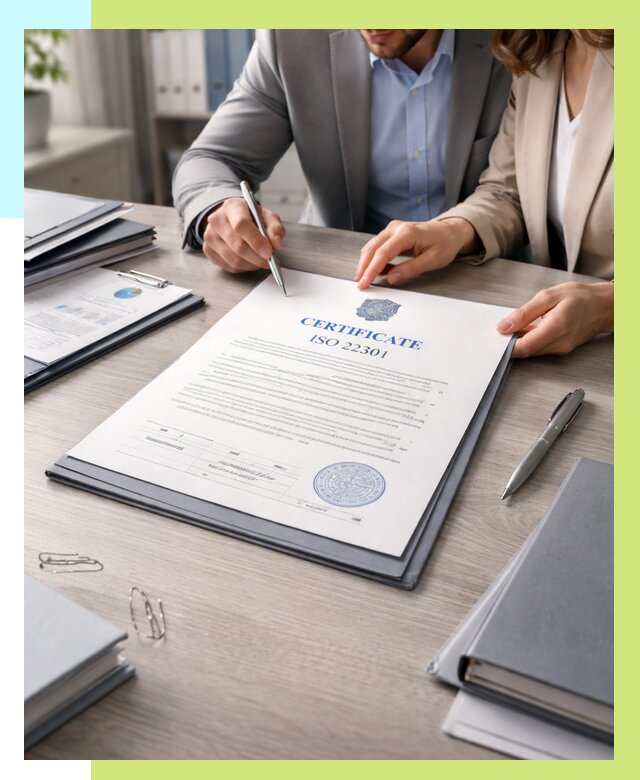 Сертификат ISO 22301 в Ейске от 46377 р. | Алешин-Еск срочно
